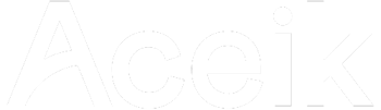 Aceik logo white