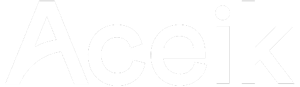 Aceik logo white